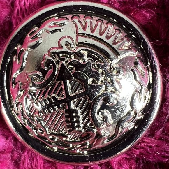 Rachel Zoe NWT Womens S Pink Tweed Boucle Cropped Jacket Top Gold Buttons Preppy - Picture 11 of 16